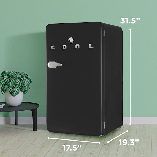 Commercial Cool Retro 3.2 cu. ft. Freestanding Mini Fridge with Freezer - CCRR32HB