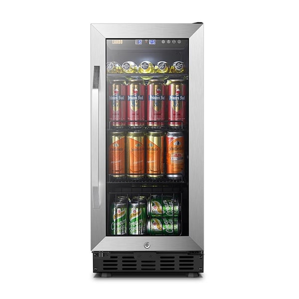 Lanbo Appliances 15 in. 80 Cans Compressor Beverage Refrigerator - LA329380