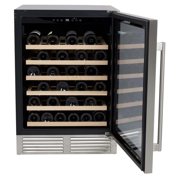 Avanti 51 Bottle DESIGNER Series Wine Cooler, Stainless Steel - WCD52SZ3S