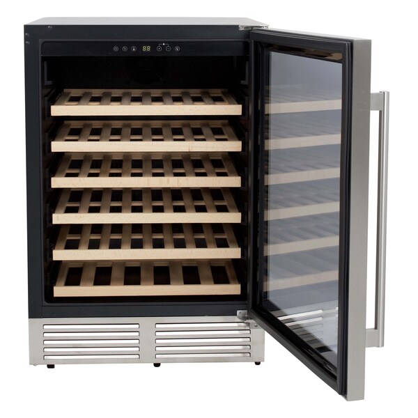 Avanti 51 Bottle DESIGNER Series Wine Cooler, Stainless Steel - WCD52SZ3S