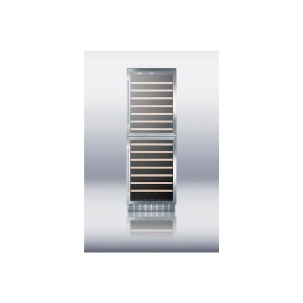 Summit Appliance Div. Summit-Wine Cellar W/Two Glass Doors, 118 Bottle Capacity, 23-5/8" Wide - SWC1875B