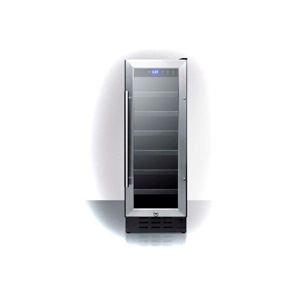 Summit Appliance Div. Summit-Undercounter Wine Cellar. LED Lighting, Built-In, 21 Bottle Capacity, 12" Wide - SWC1224B