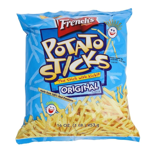 Bolsa de 16 oz de French's French's Original Potato Sticks, paquete de 12 - 83630