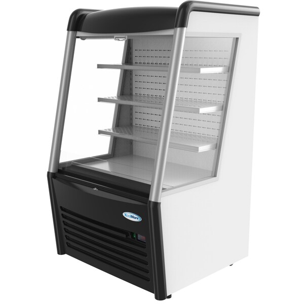 Koolmore 36" Open Air Merchandiser Grab and Go Refrigerator with LED Lighting and Night Curtain - CDAU-13C