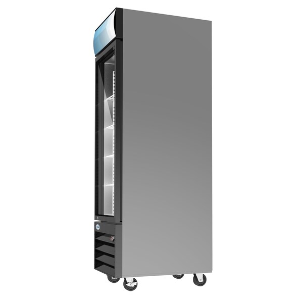 Koolmore 23" Commercial Glass 1 Door Display Refrigerator Merchandiser-Upright Beverage Cooler w/LED Lighting - MDR-1GD-13C