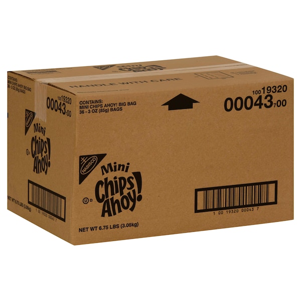 ¡Galletas Chips Ahoy! Chips Ahoy\R\N - Bolsa grande de 3 oz. de un solo servicio, paquete de 36 - 00043