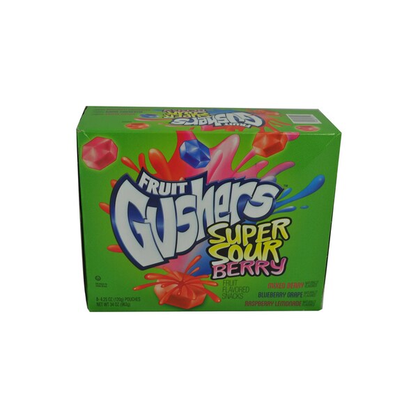 Betty Crocker Fruit Gushers Gluten Free Fruit Snacks Super Sour Berry 4.25 oz., PK48 - 16000-13551

Betty Crocker Frutas Gushers Sin Gluten Botanas de Frutas Super Ácidas Sabor Baya 4.25 oz., PK48 - 16000-13551