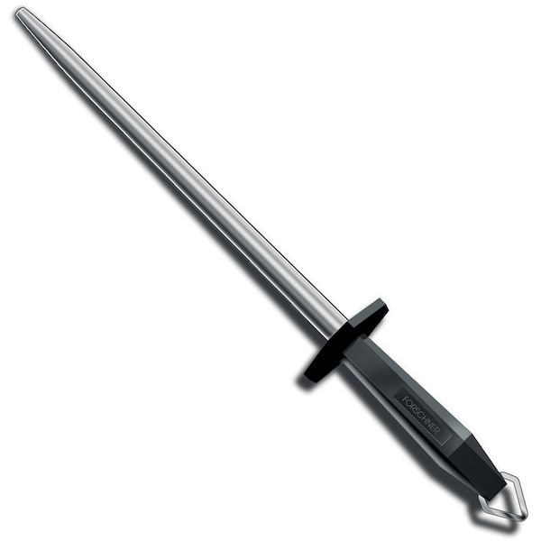 Swiss Army Brands 2023 Victorinox 40782 Kitchen Black Steels - Diamond, 12In Oval, Solid Core, Plastic With Hangtag - VIC-7.8991.17