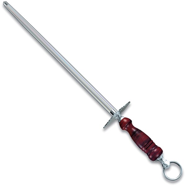 Swiss Army Brands 40180 Kitchen Dark Wood Steels - Butcher / Chef'S, 14In Fine Cut, Round, Wood Handle With Hangtag - VIC-7.8991.20
