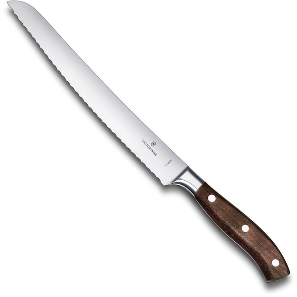 Swiss Army Brands 2024 Kitchen Grand Maitre Bread 9In Curved, Serrated Blade, 1In Width At Handle Wood Packaged - VIC-7.7430.23G