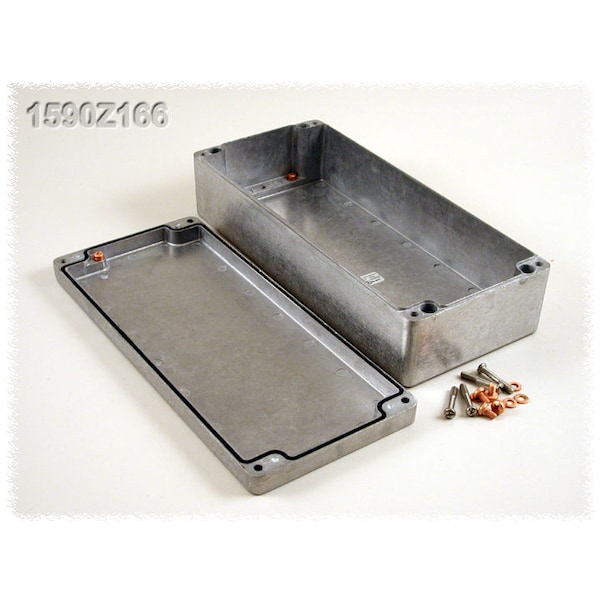 Hammond Aluminum Electrical Enclosures, 14.17 in H, 3.54 in D, 6.3 in W, NEMA 4, 4X, 6, 6P, 12, 13 - 1590Z166