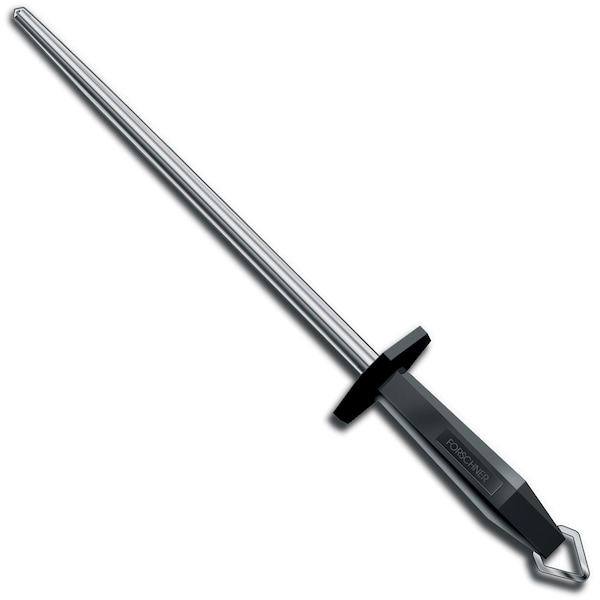 Swiss Army Brands 2023 Victorinox 40783 Kitchen Black Steels - Diamond, 12In Round, Solid Core, Plastic With Hangtag - VIC-7.8991.18