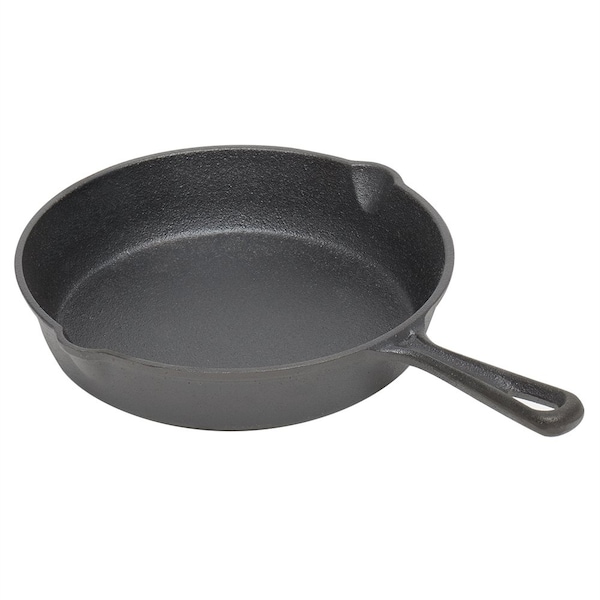 Hds Trading 8inch PreSeasoned Cast Iron Skillet with Pour Spouts - ZOR95992
