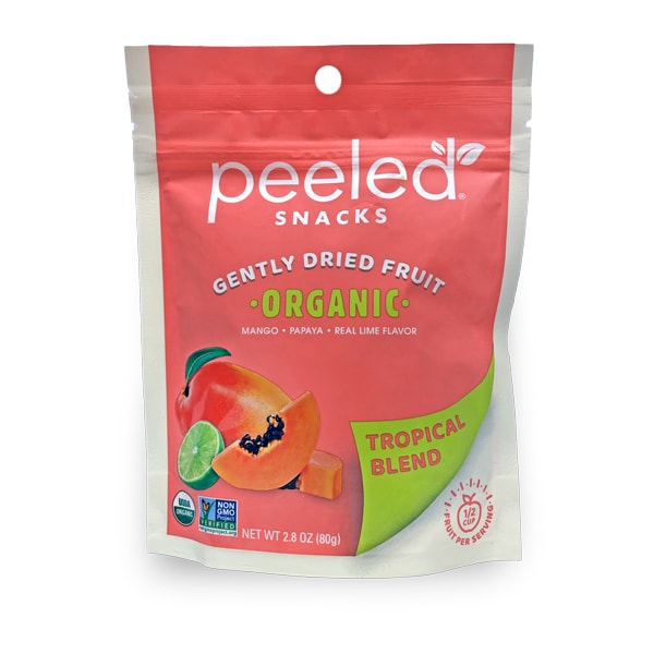 Peeled Snacks Mezcla Tropical de Frutas Secas Orgánicas 2.8 oz., Paquete de 12 - 10850005425134