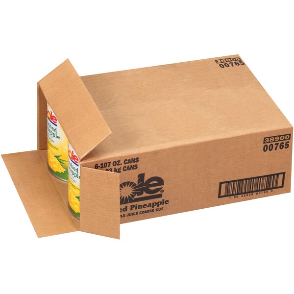 Pina triturada Dole Fancy en jugo 106 oz., paquete de 6 - 00765