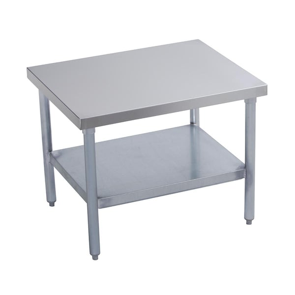 Elkay Standard Mixing Stand Stainless Steel Under Shelf No Backsplash 30 L X 30 W X 24 H Over All - MS30S30-STSX