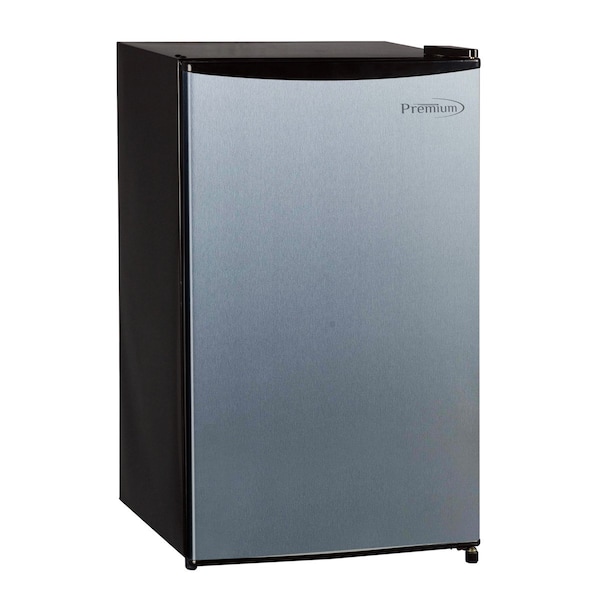 Premium Levella 3.3 cu ft Mini Fridge in Black with Stainless Steel Door - PRF33600MS
