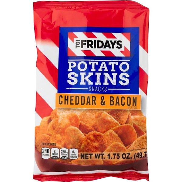 Botanas de cáscara de papa Inventure Foods, Cheddar y tocino, 1.75 oz, 55 piezas, Paquete múltiple - IVT30563.