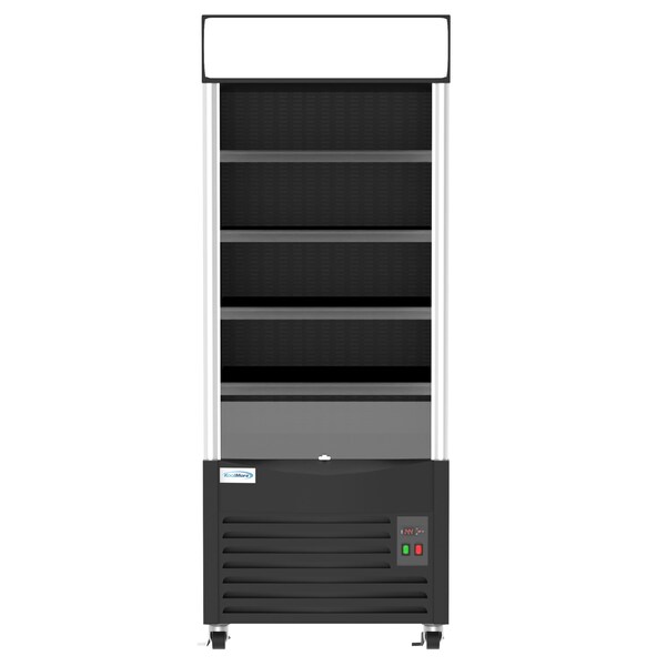 Koolmore Open-Air Refrigerator and Grab and Go Merchandiser, Display for Cafe and Commercial Food Storage - CDA-18C-BK