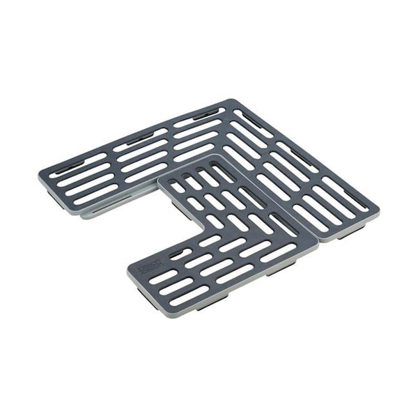 Joseph Joseph Joseph Joseph 6372130 11 x 11 x 0.5 in. SinkSaver Sink Mat  Black & Gray - ABS Plastic - 6372130