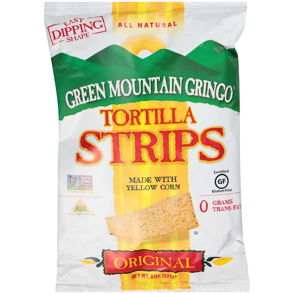 Montaña Verde 8 oz. Tiras de Tortilla Green Mountain Gringo, PK12 - 2.00300