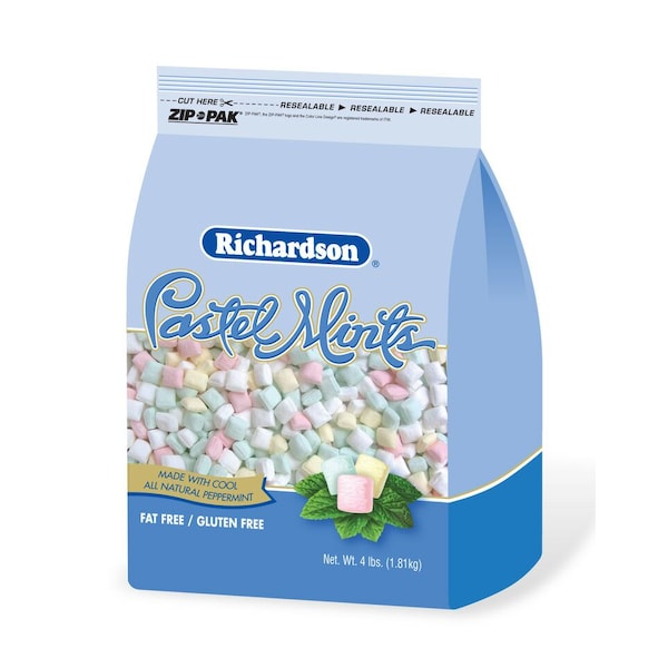 Richardson Richardson Mentas Sin Gluten y Sin Grasa Bolsa de 4 libras, Paquete de 6 - 06511