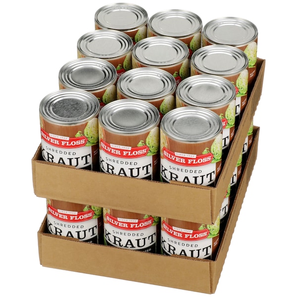 Silver Floss; Sauerkraut; Rallado; 14.4 oz.; Lata, PK24 - 263852