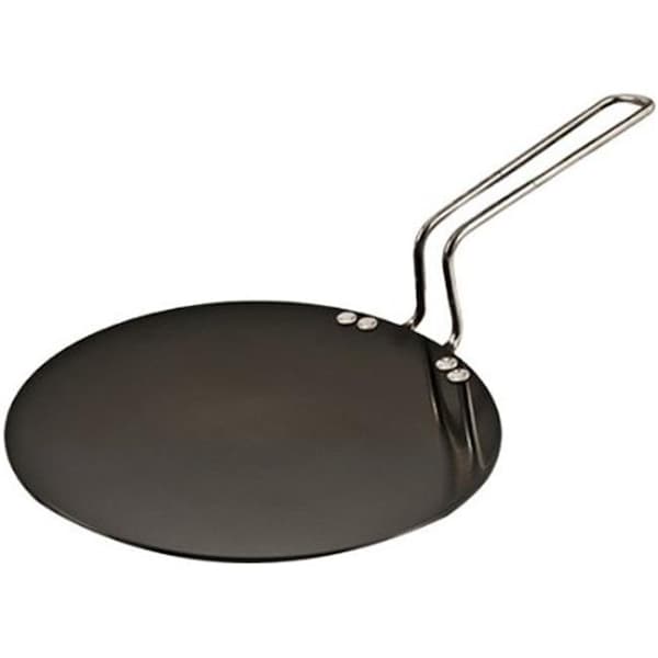 Hawkins Hawkins L53 Futura Hard Anodised Concave Tava Griddle 8 in. - 4.06mm with Steel Handle - L53