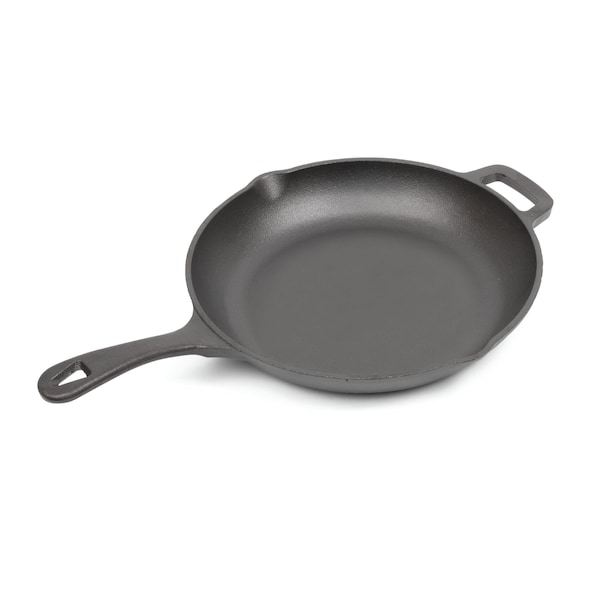 Commercial Chef 10'' Cast Iron Skillet, Pre-Seasoned Cast Iron Pan with Dual Pour Spouts - CHFL10