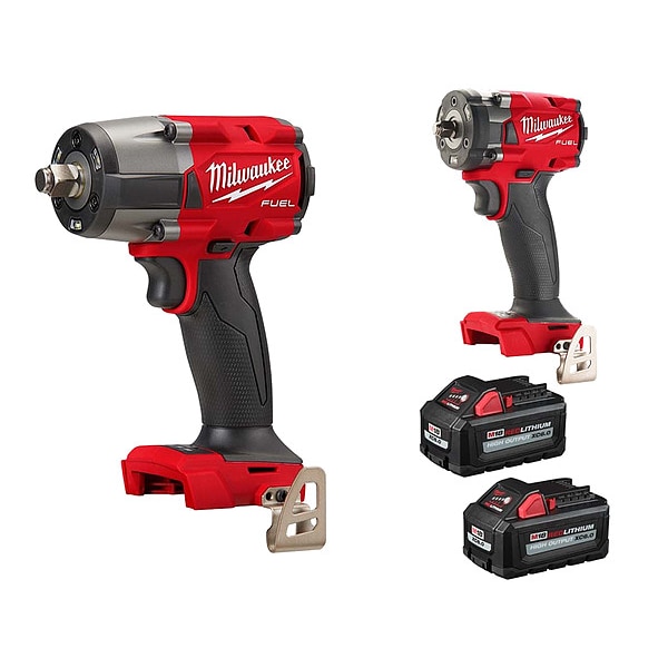 Milwaukee Tool M18 1/2" IW+3/8" IW+2PK XC6.0 Battery - 2962-20, 2854-20, 48-11-1862
