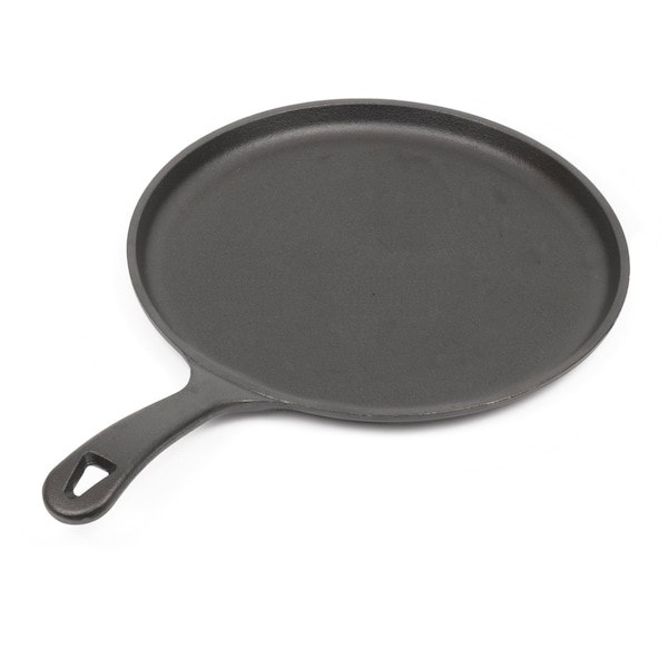 Commercial Chef 10.5'' Preseasoned Cast Iron Round Griddle Pan - CHFL911