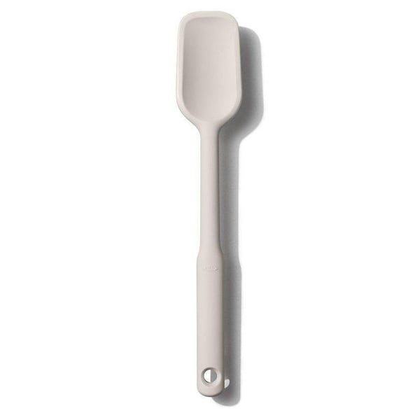 Oxo International Good Grips Spatula Spoon, 2-5/16 in W Blade, 11-3/4 in OAL, Silicone Blade, Black/White - 11280600