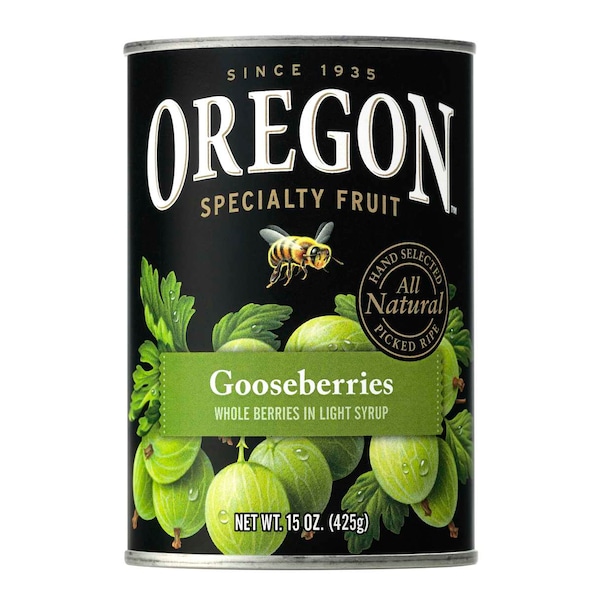 Producto de frutas de Oregón: Grosellas en lata de 15 oz, paquete de 8 - 13518