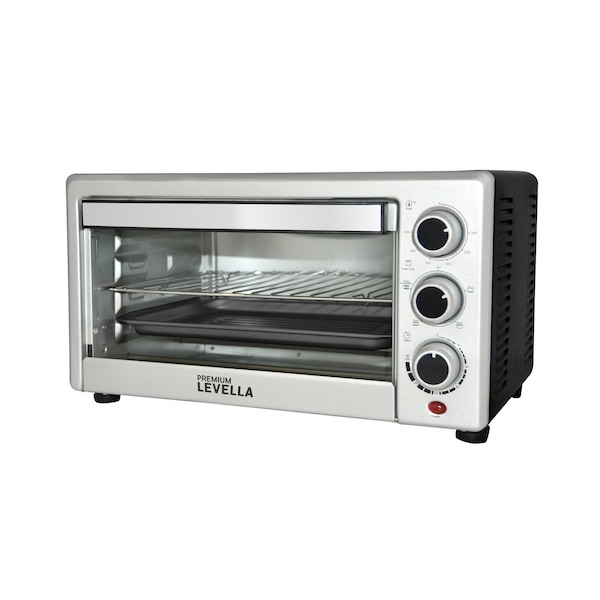 Premium Levella 0.7 Cubic Foot 6-Slice Toaster Oven with Convection, Broil, Bake and Toast Functions - PTO210C