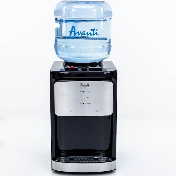 Avanti Avanti Countertop Thermoelectric Hot and Cold Water Dispenser, Stainless Steel with Black Cabinet - WDT40Q3S-IS