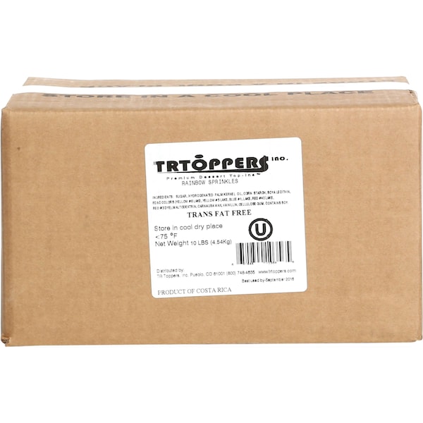 T.R. Toppers T.R. Topper's Rainbow Sprinkles Caja de 10 libras - S710-100.
