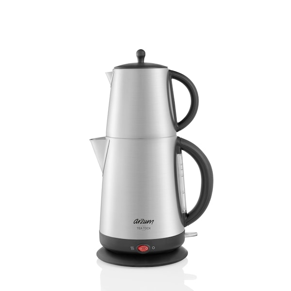 Arzum Tea Tock Turkish Tea Maker, 120V, Stainless Steel - AR3072-UL