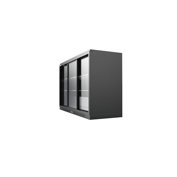 Koolmore Three Door Back Bar Cooler Counter Height Beverage Refrigerator, Mini Drink Fridge - BC-3DSL-BK