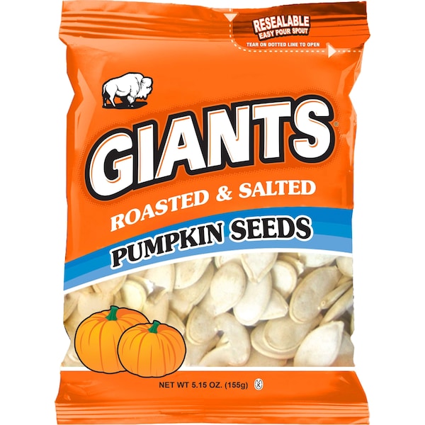 Semillas de calabaza gigante Gigante bocadillo tostadas y saladas de 5.15 oz., PK12 - 22550