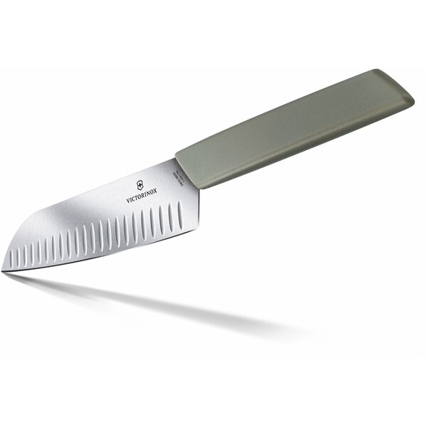 Swiss Army Brands 2024 Victorinox Kitchen Swiss Modern 7In Santoku Knife With Granton Blade Olive-Green - VIC-6.9056.17K6B