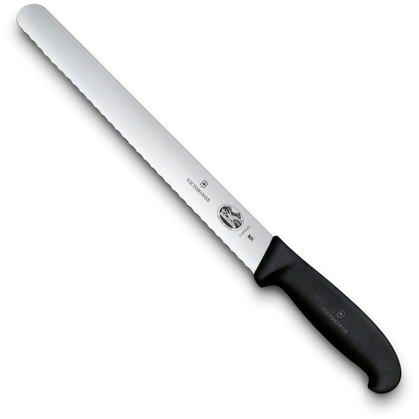 Swiss Army Brands 40640 Kitchen Fibrox Pro Black Slicing - Serrated, 10In Roast Beef Blade, 10.25In Width At Handle - VIC-5.4233.25
