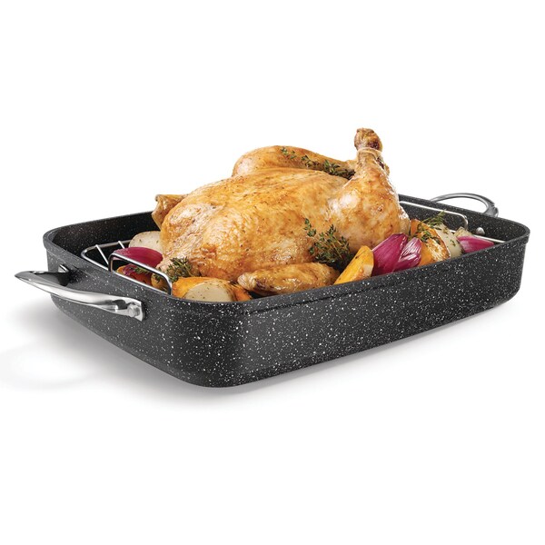 The Rock By Starfrit THE ROCK by Starfrit 17" Roaster with Rack & Stainless Steel Handles - 060325-002-0000