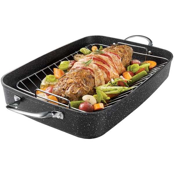 The Rock By Starfrit THE ROCK by Starfrit 17" Roaster with Rack & Stainless Steel Handles - 060325-002-0000