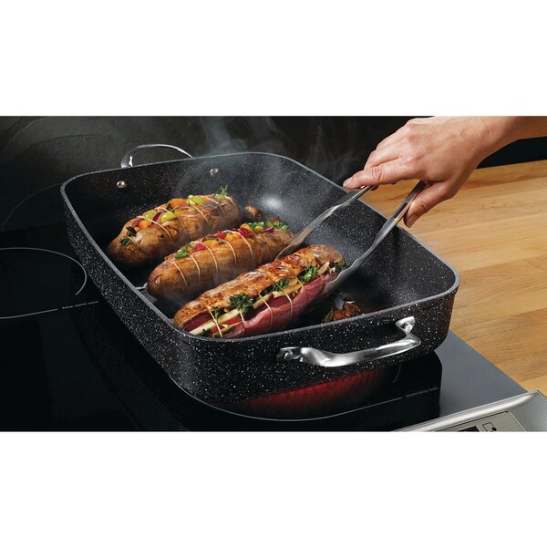 The Rock By Starfrit THE ROCK by Starfrit 17" Roaster with Rack & Stainless Steel Handles - 060325-002-0000