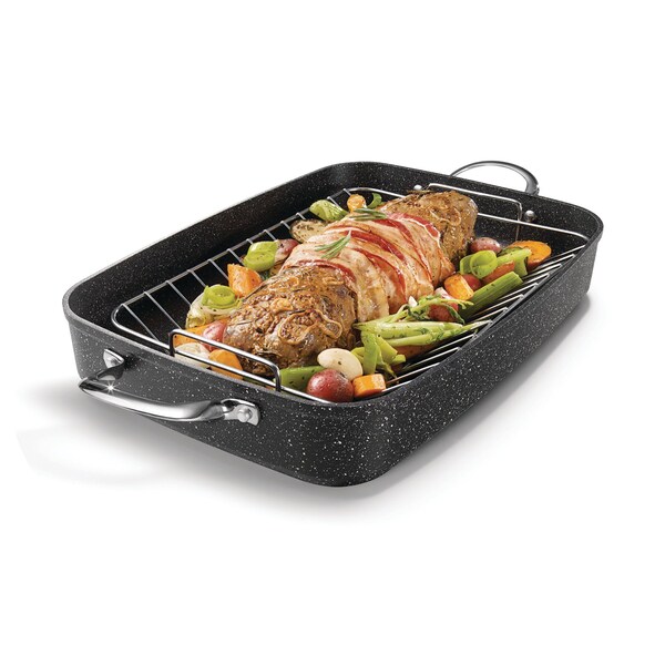 The Rock By Starfrit THE ROCK by Starfrit 17" Roaster with Rack & Stainless Steel Handles - 060325-002-0000