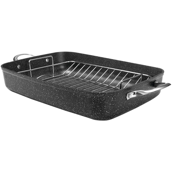 The Rock By Starfrit THE ROCK by Starfrit 17" Roaster with Rack & Stainless Steel Handles - 060325-002-0000