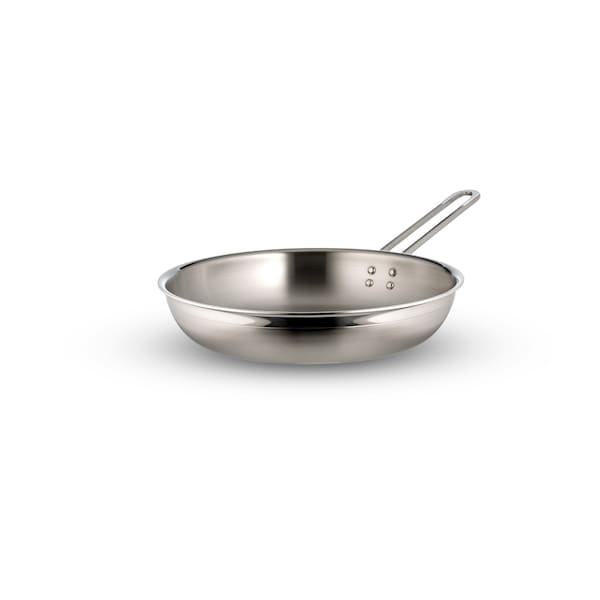 Bon Chef Country French-Two Tone S/S Saute Panskill W/ Lng Hndl No Cov 11"Dx21/8"H 71/2" Lng Hndl 2Qt 12Oz - 60308-2ToneSS