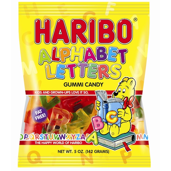 Haribo Letras de Alfabeto de Confitería 5 oz., paquete de 12 - 36908