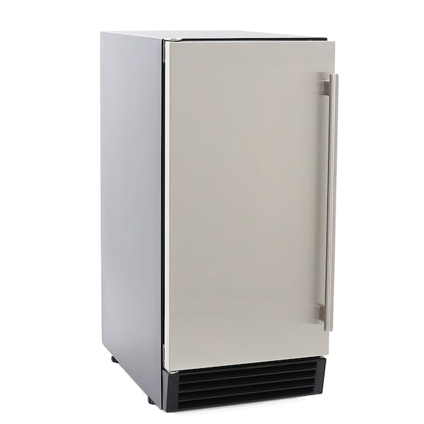 Maxx Ice Built-In Indoor Clear Ice Machine, ADA Compliant, 15 in.W, 65 lbs, Black with Stainless Steel Door - MIM50P-ADA
