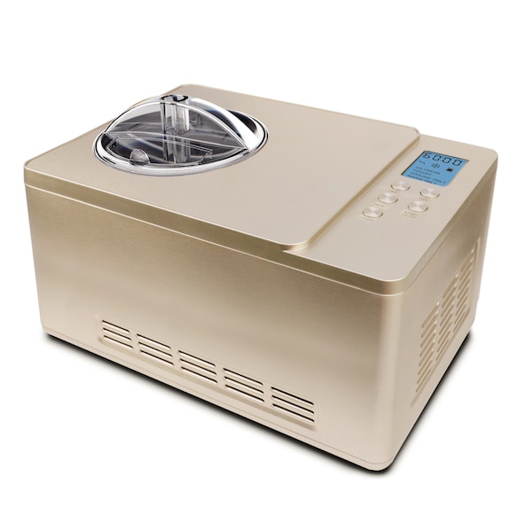 Whynter Ice Cream Maker, 2 Qt Cap., SS Bowl, Yogurt Function, Champagne Gold - ICM-220CGY